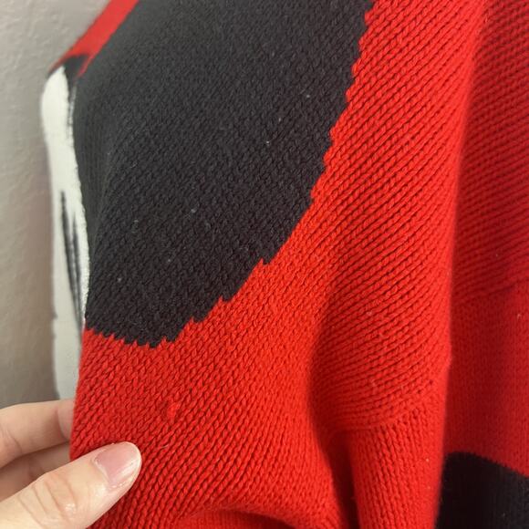 VTG Mickey & Co Sweater Adult Large Red Knit Mickey Mouse 90s Disneycore Retro - Picture 6 of 11